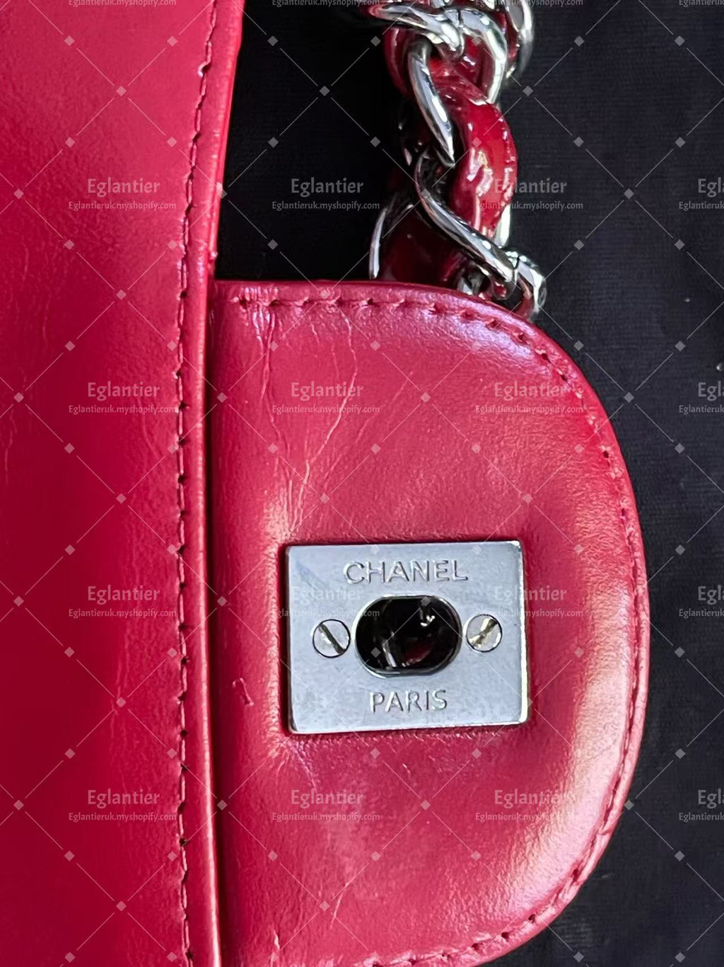 Chanel Timeless Classic flap maxi patent red