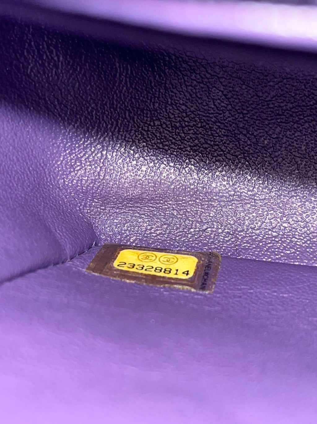 Chanel Timeless Classic flap mini rectangle patent purple