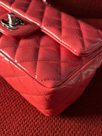 Chanel Timeless Classic flap mini rectangle patent pink