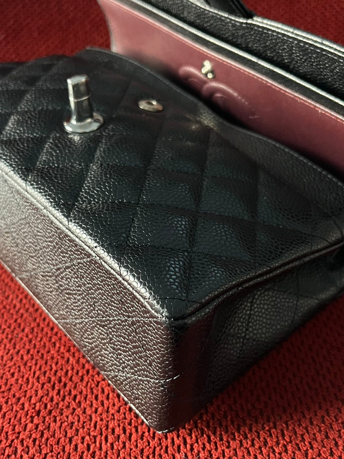 Chanel Timeless Classic Double Flap | small| Black Caviar | silver Hardware | Pre-Owned|microchip year 2023
