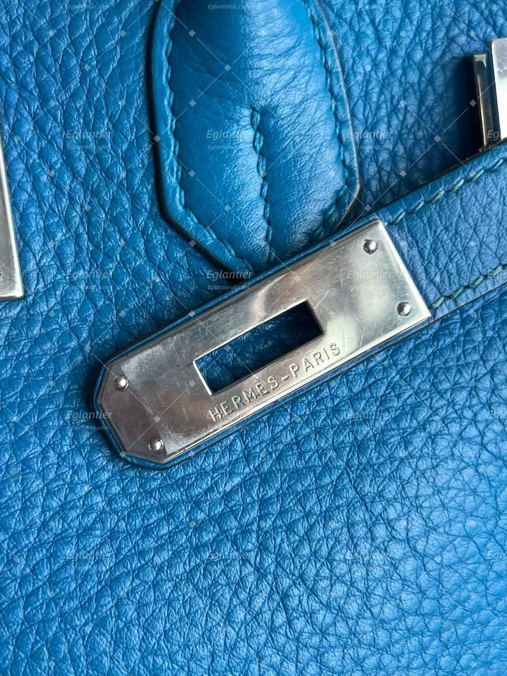Hermès Birkin 30 Blue Togo Leather Palladium Hardware | Authentic Pre-Owned