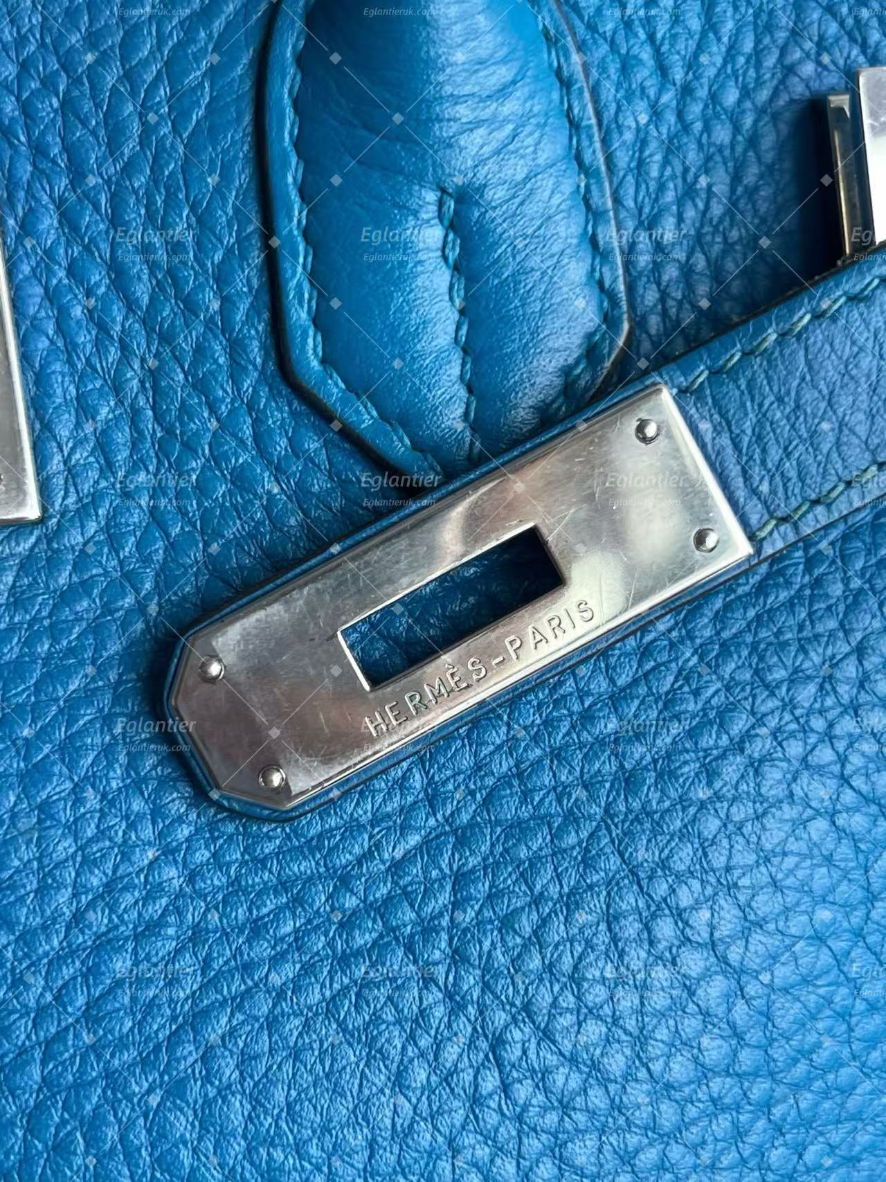 Hermès Birkin 30 Blue Togo Leather Palladium Hardware | Authentic Pre-Owned