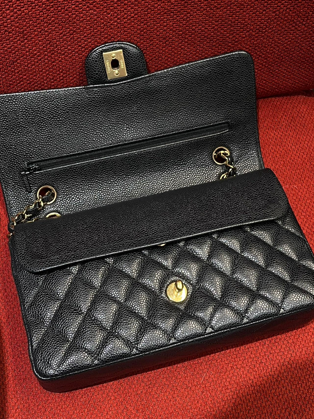 Chanel Timeless Classic Double Flap | Medium | Black Caviar | Gold Hardware | Pre-Owned|