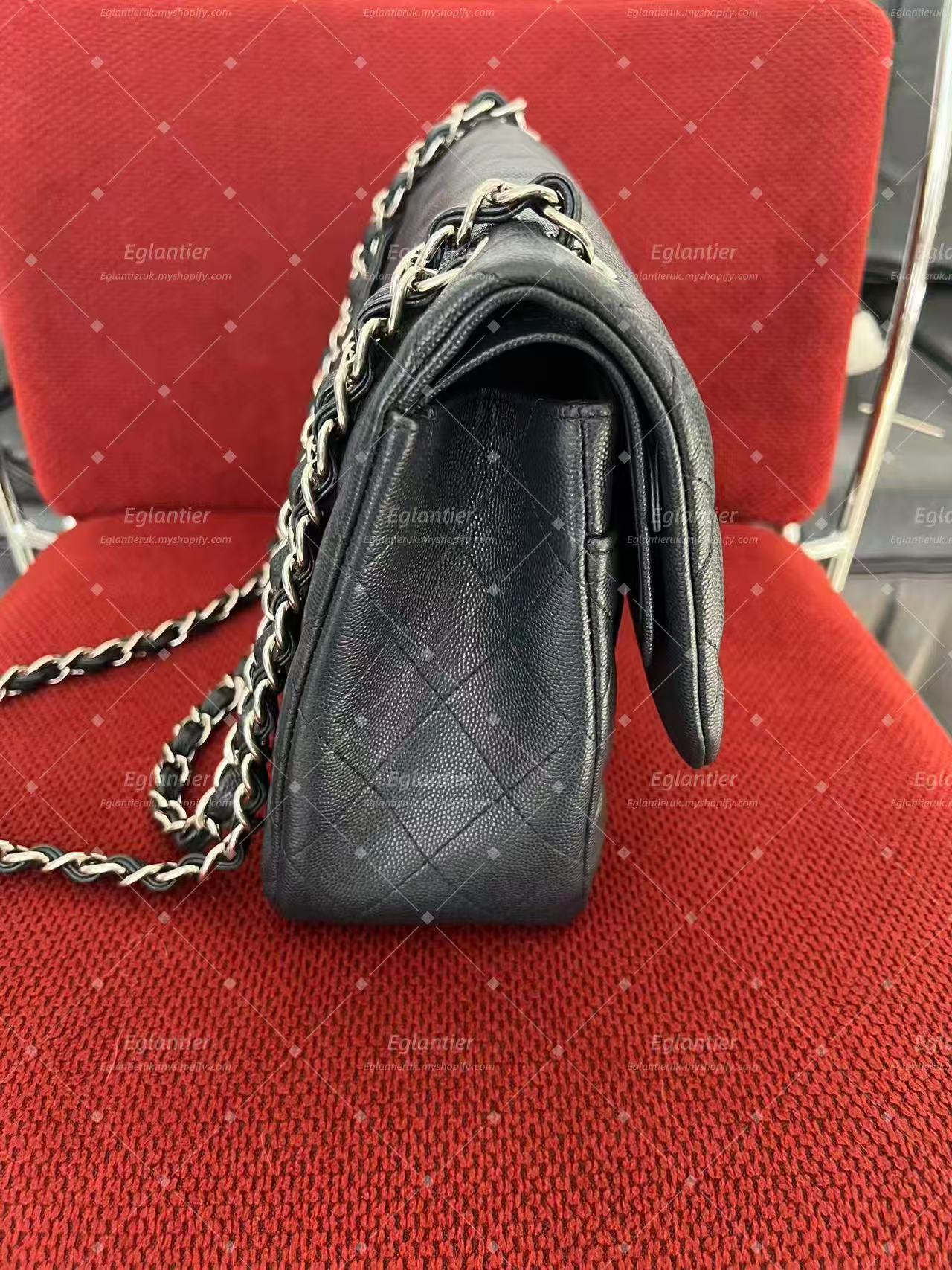 Chanel Timeless Classic double flap bag jumbo black caviar