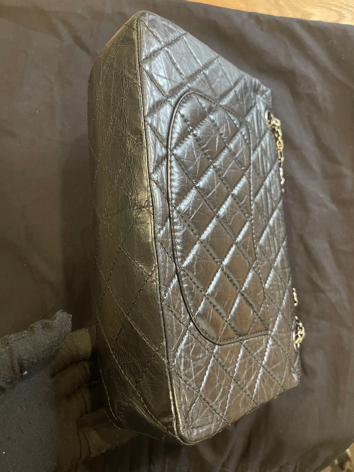chanel black flap bag silver hardware