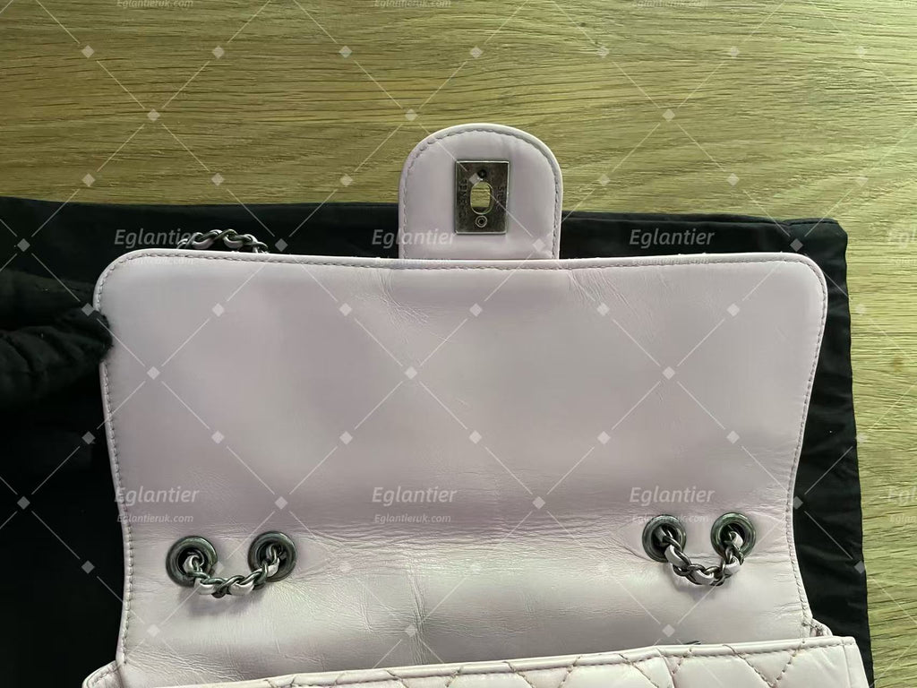 chanel flap bag  medium pink lambskin silver hardware