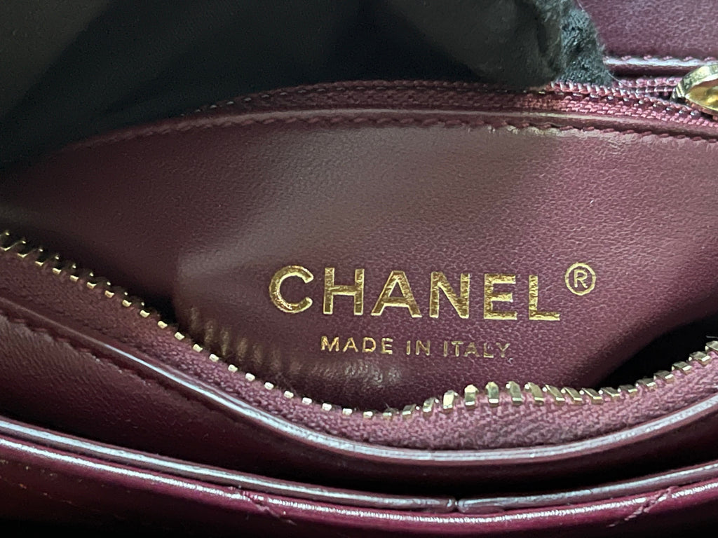 chanel flap bag red caviar leather