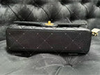 Chanel Timeless Classic Double Flap | Medium | Black Caviar | Gold Hardware | Pre-Owned| ID CARD