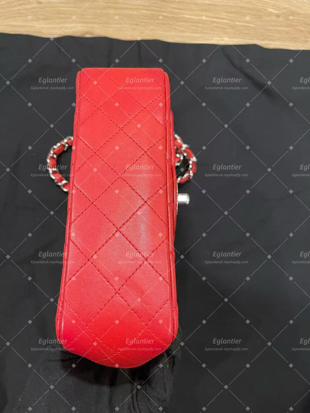 Chanel Timeless Classic flap mini rectangle lambskin red