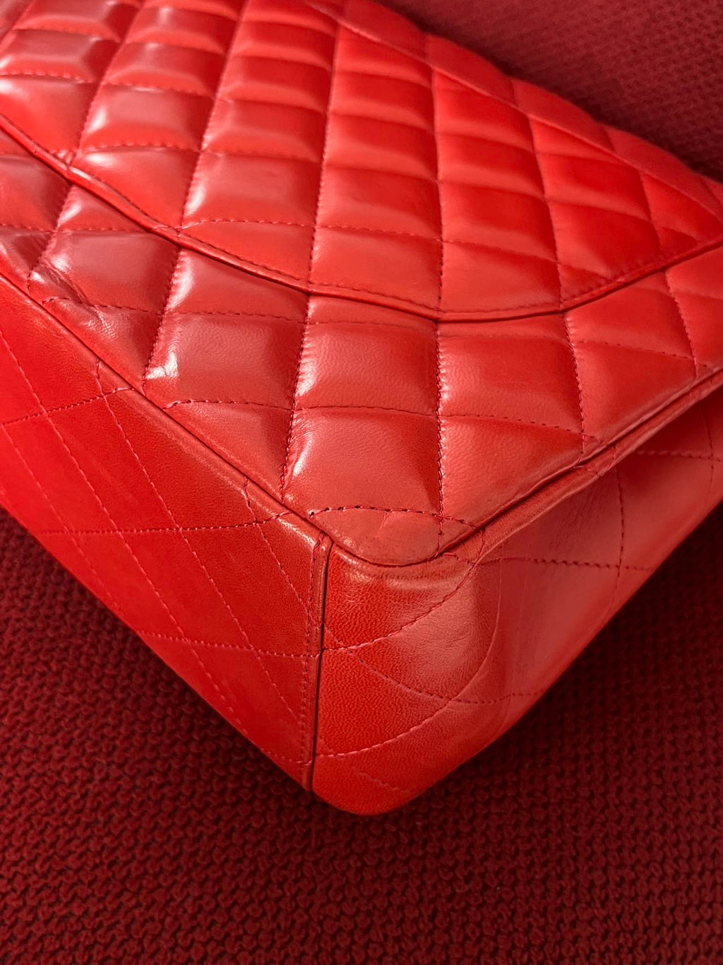 Chanel Timeless Classic Double Flap Bag | red | Pre-Owned