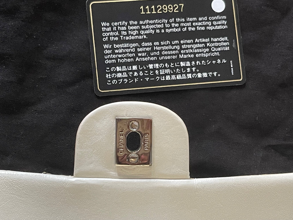 Chanel flap bag patent beige color