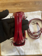 Lady dior mini red patent leather