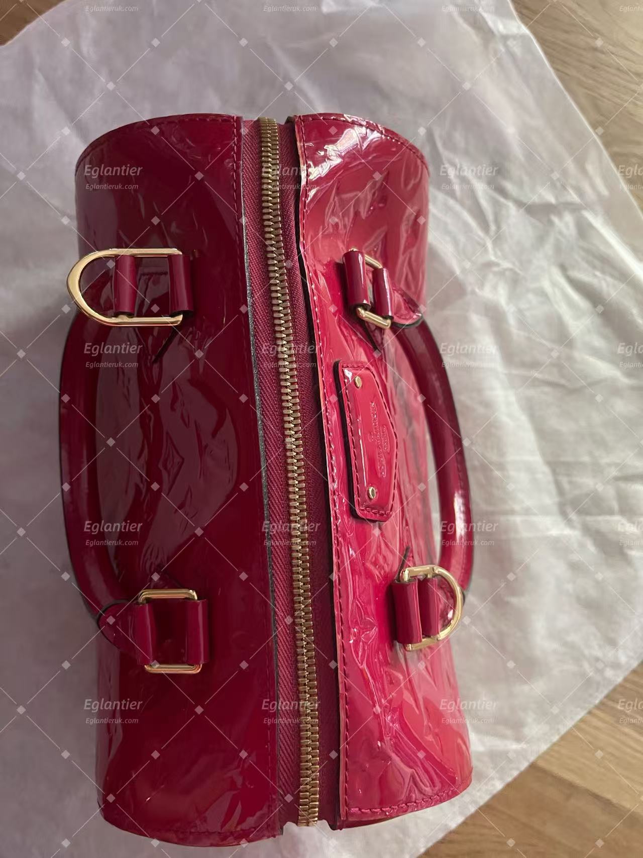 Louis Vuitton Speedy 30 Burgundy Patent Top Handle bag
