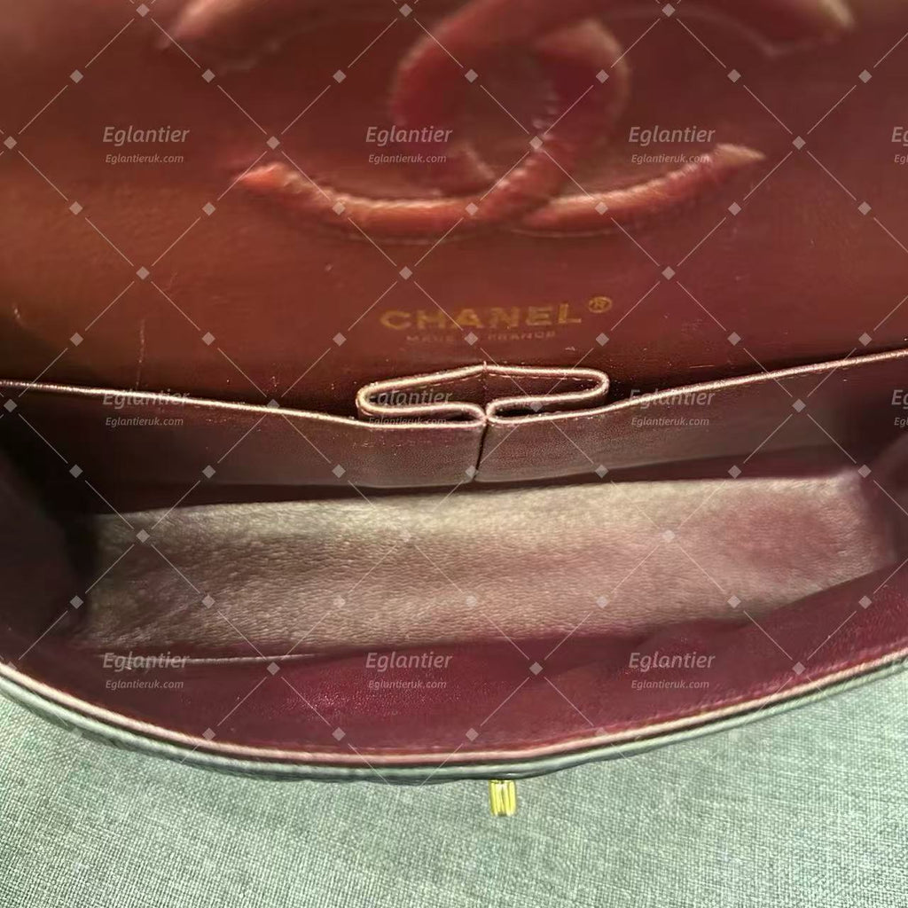 Chanel Timeless Classic Double Flap | Medium | Black Caviar | Gold Hardware | Pre-Owned| ID CARD
