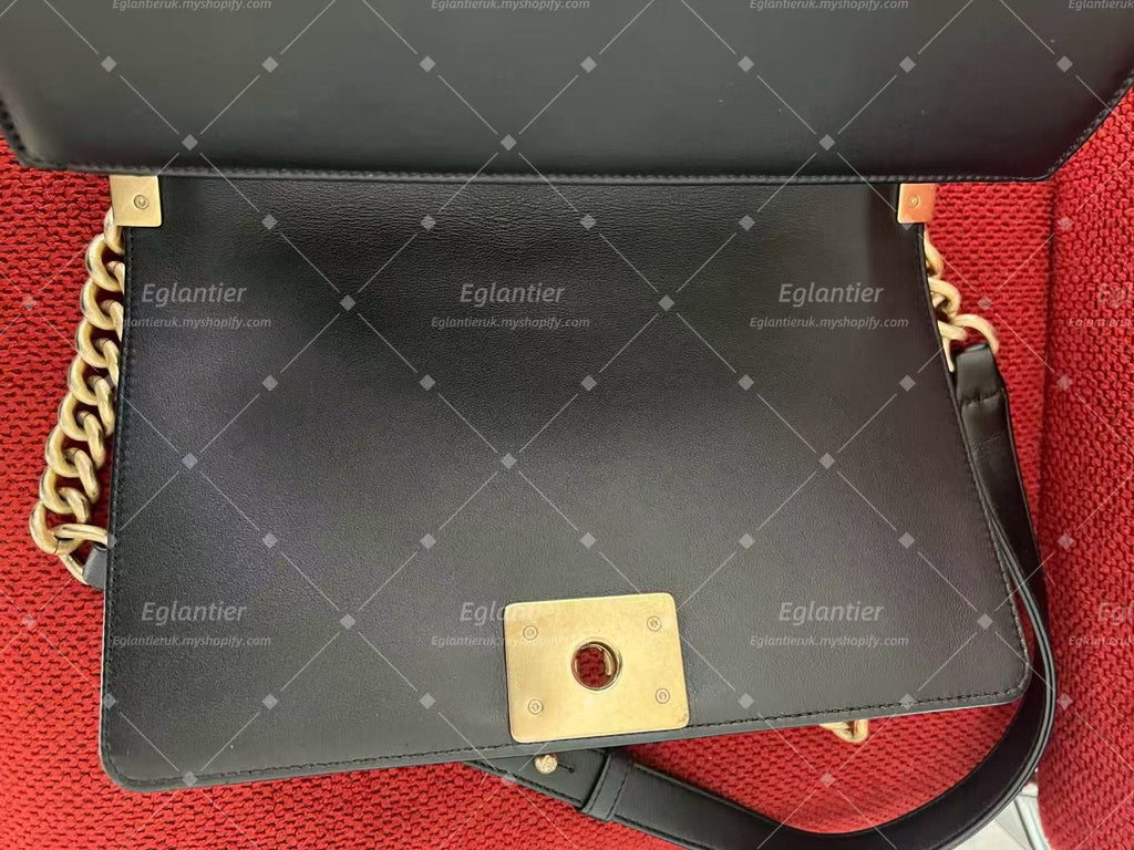 Chanel Leboy flap bag black lambskin medium gold hardware