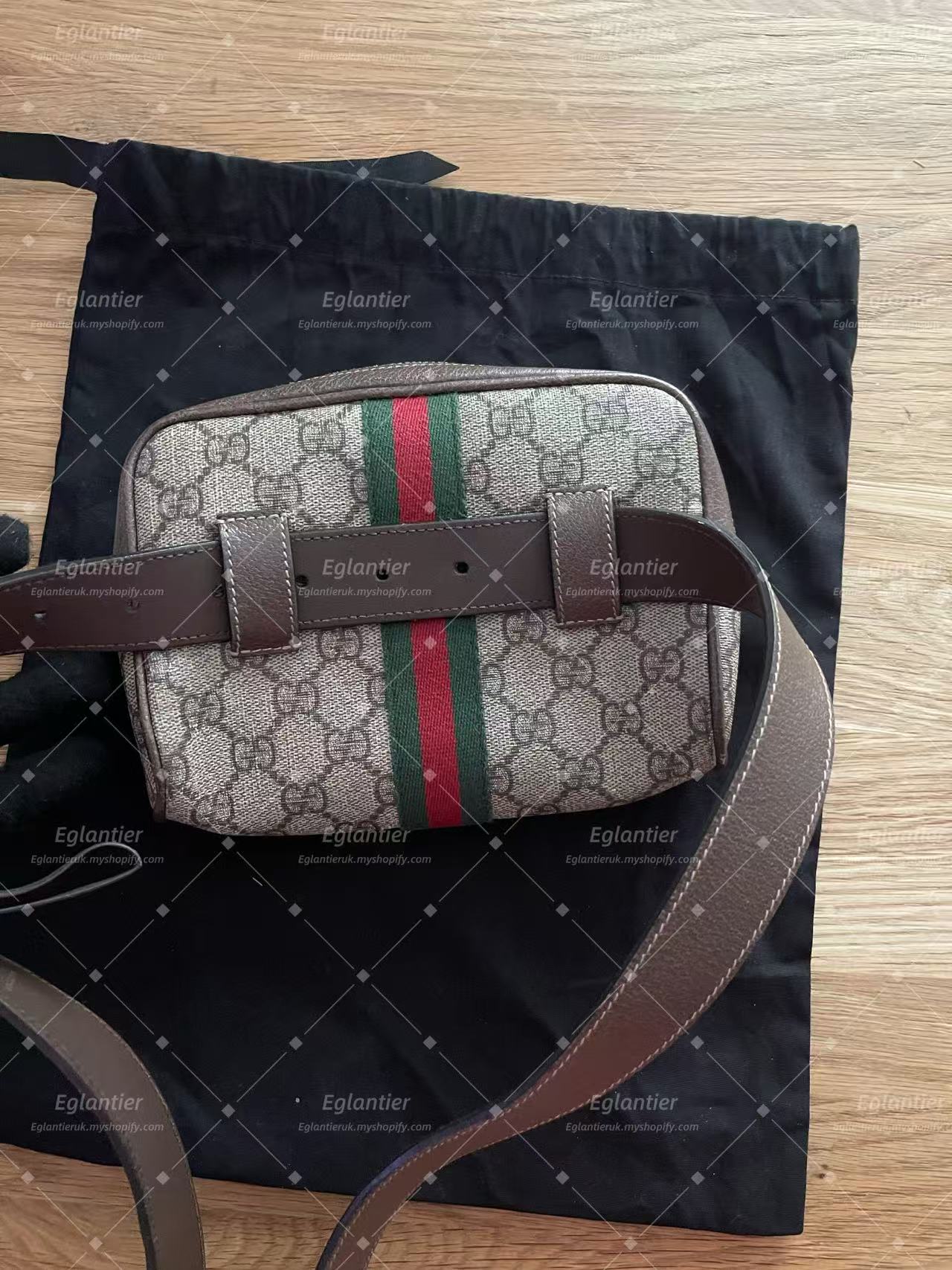 Gucci GG Supreme Monogram Web Small Ophidia Belt Bag