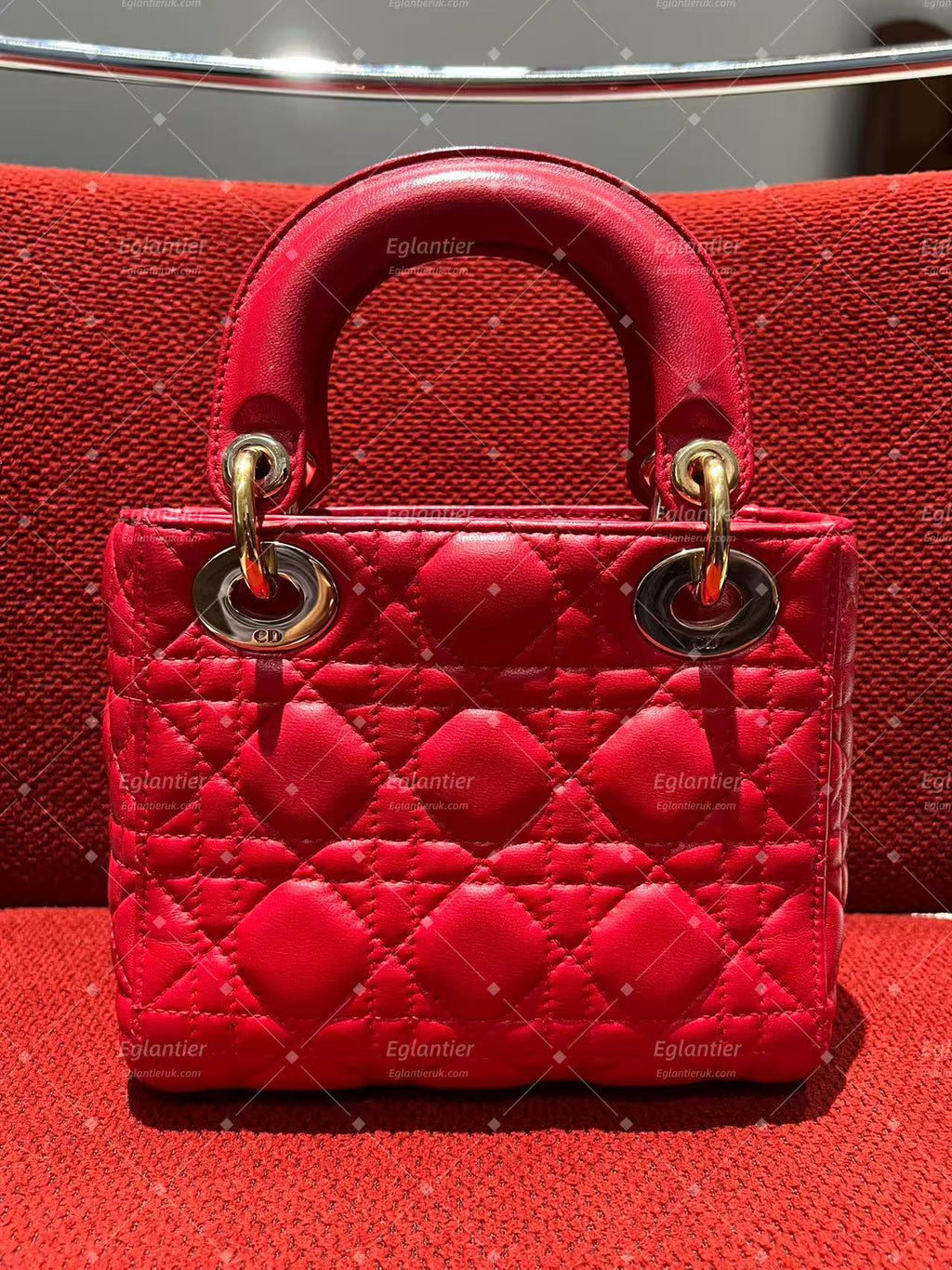 lady dior mini lambskin gold hardware
