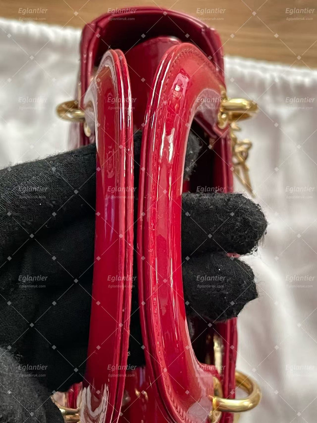 Dior Lady Dior Mini Bag | Red | Pre-Owned