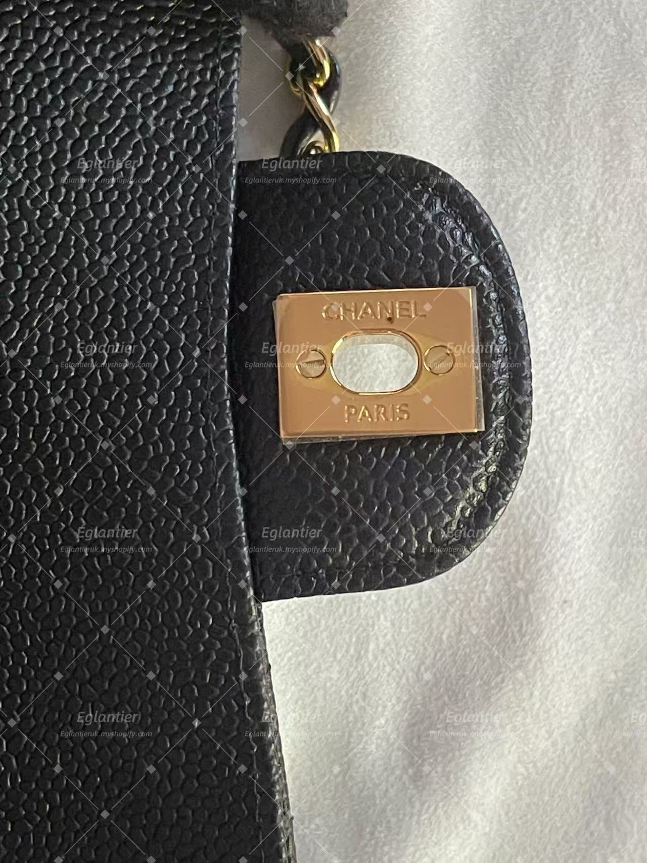 Chanel Timeless Classic Double flap small caviar black gold hardware