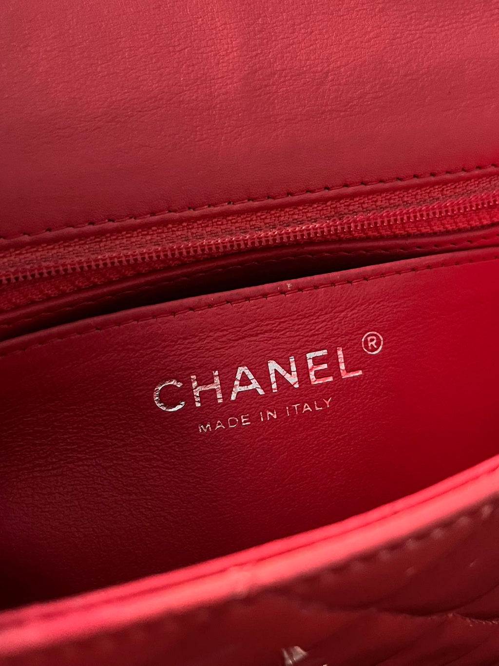 Chanel Timeless Classic flap mini rectangle patent pink
