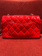 Chanel Timeless Classic flap mini rectangle patent red