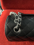 Chanel Timeless Classic Double Flap | small| Black Caviar | silver Hardware | Pre-Owned|microchip year 2023