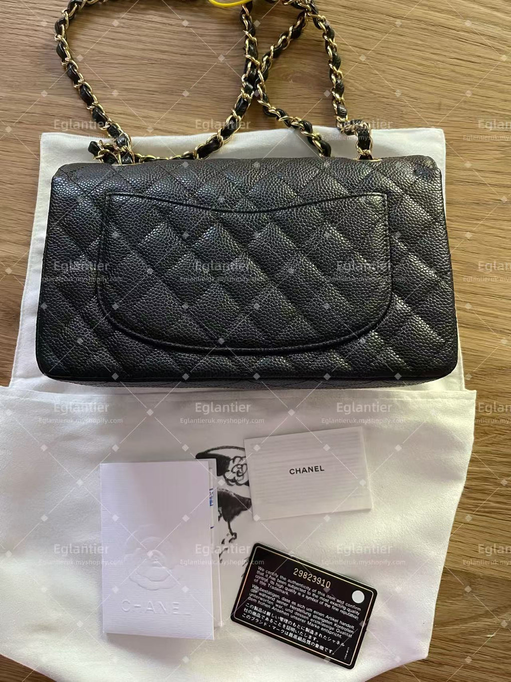Chanel Timeless Classic Double flap small caviar black gold hardware