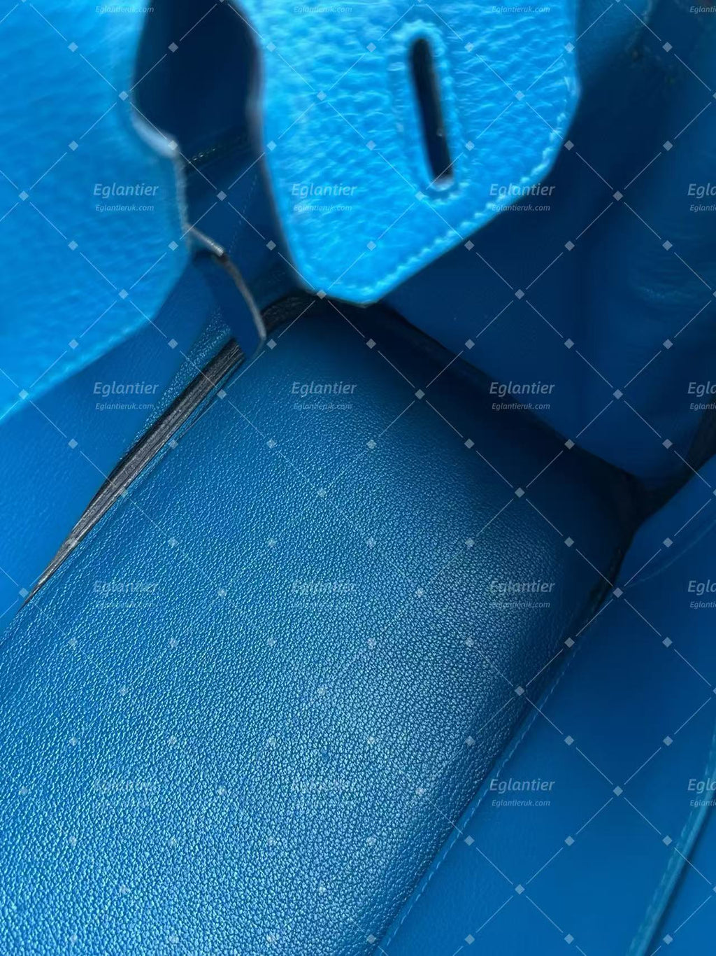 Hermès Birkin 30 Blue Togo Leather Palladium Hardware | Authentic Pre-Owned