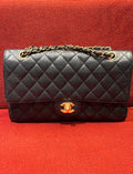 Chanel Timeless Classic Double Flap | Medium | Black Caviar | Gold Hardware | Pre-Owned|