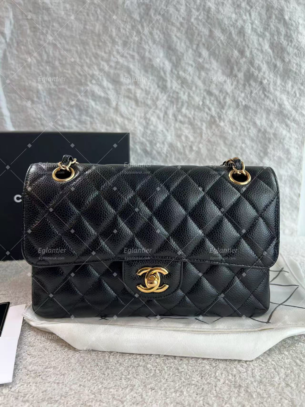 Chanel Classic Double Flap Bag | Small | Caviar Leather | Pre-Owned| ID Card receipt