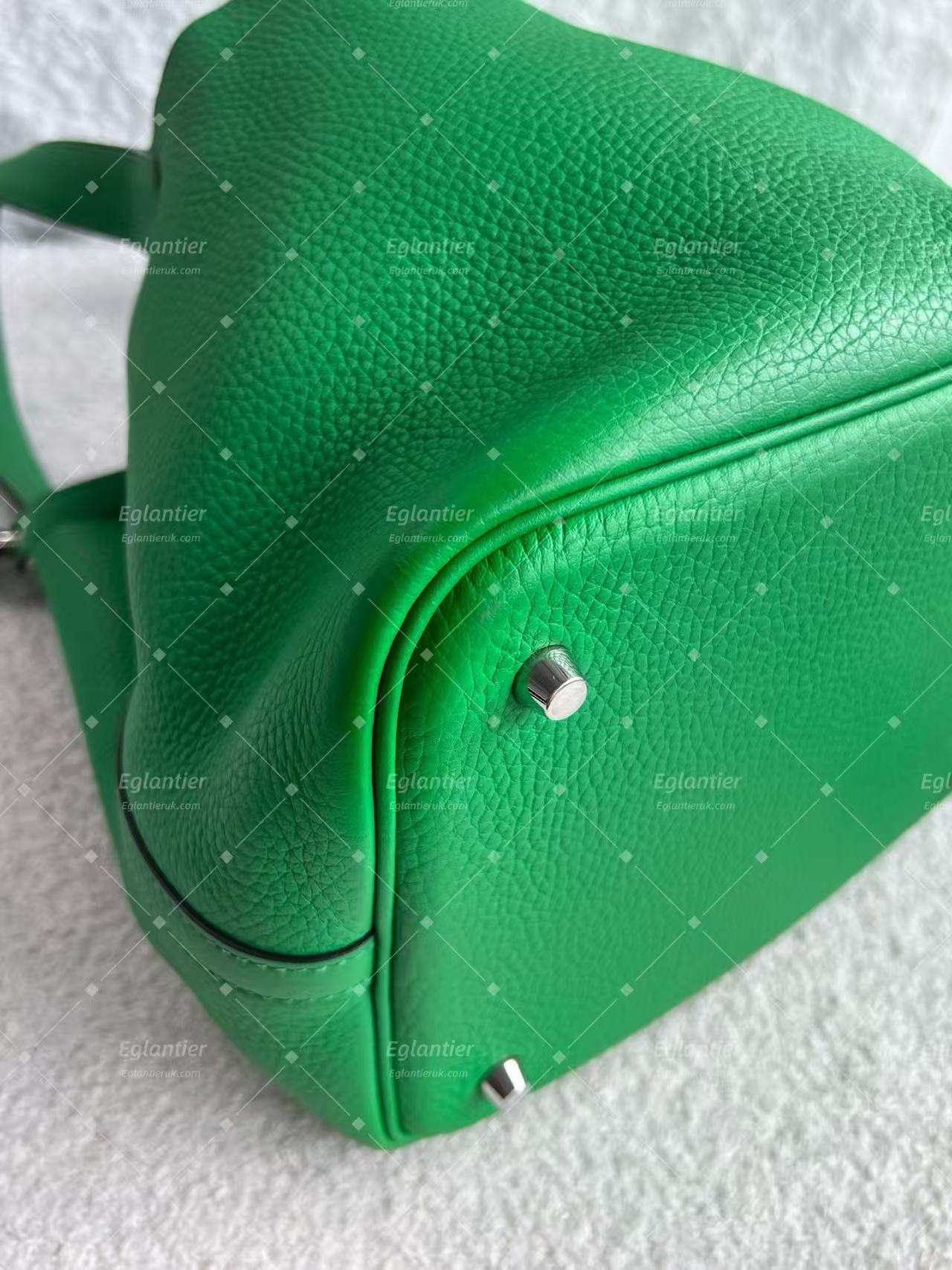 Hermès Picotin Lock 22 Green  Leather Palladium Hardware | Authentic Pre-Owned