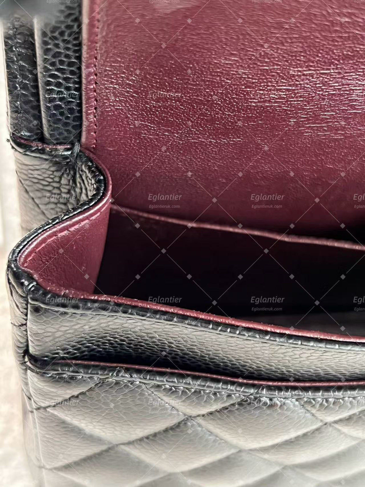 Chanel Classic Double Flap Bag | Small | Caviar Leather | Pre-Owned| ID Card receipt