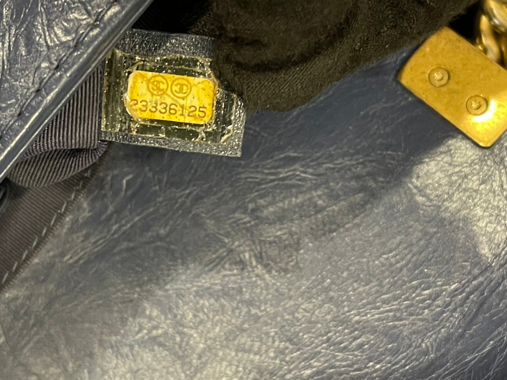 Chanel leboy small blue lambskin gold hardware