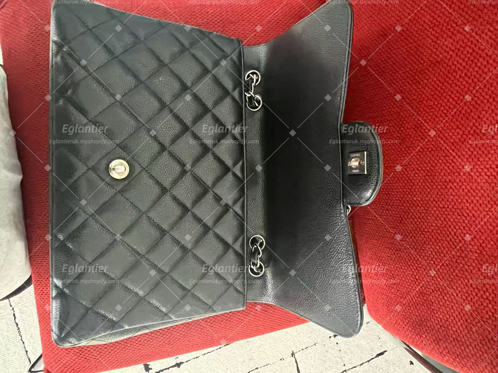 Chanel Timeless Classic single flap bag caviar black jumbo