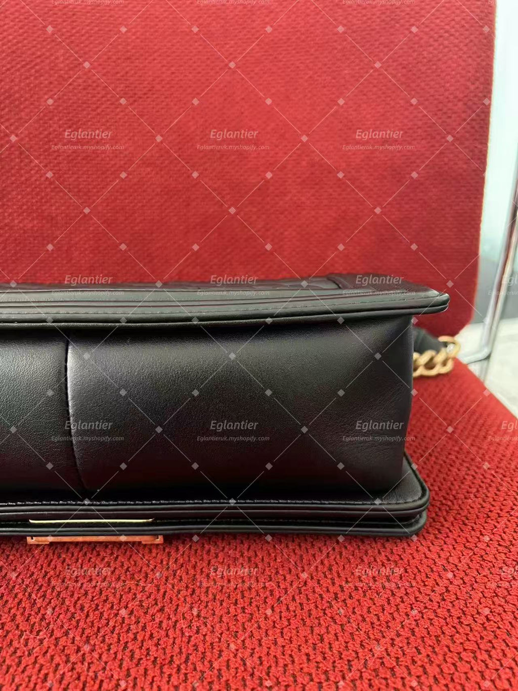 Chanel Leboy flap bag black lambskin medium gold hardware