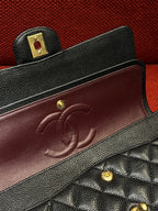 Chanel Timeless Classic Double Flap | Medium | Black Caviar | Gold Hardware | Pre-Owned|