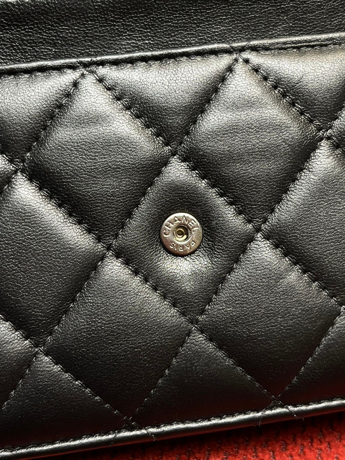 Chanel Timeless Wallet On Chain WOC lambskin silver hardware
