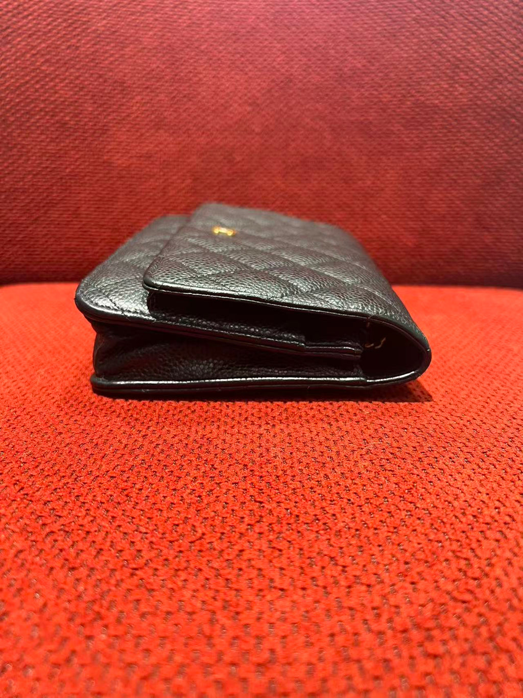 Chanel Timeless Wallet On Chain WOC caviar gold hardware