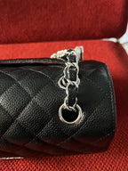 Chanel Timeless Classic Double Flap | small| Black Caviar | silver Hardware | Pre-Owned|microchip year 2023