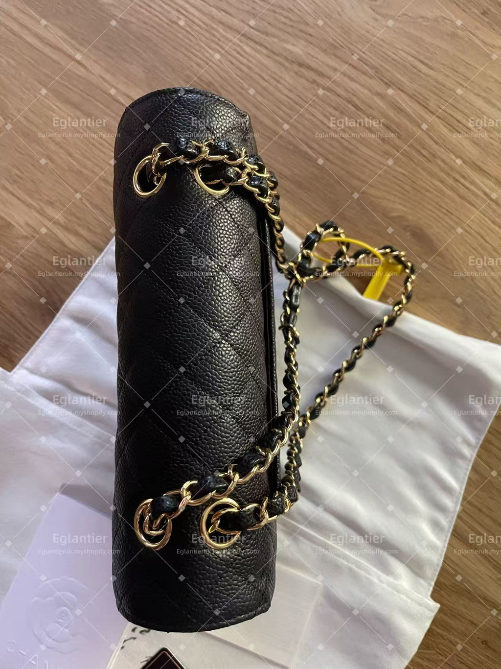 Chanel Timeless Classic Double flap small caviar black gold hardware