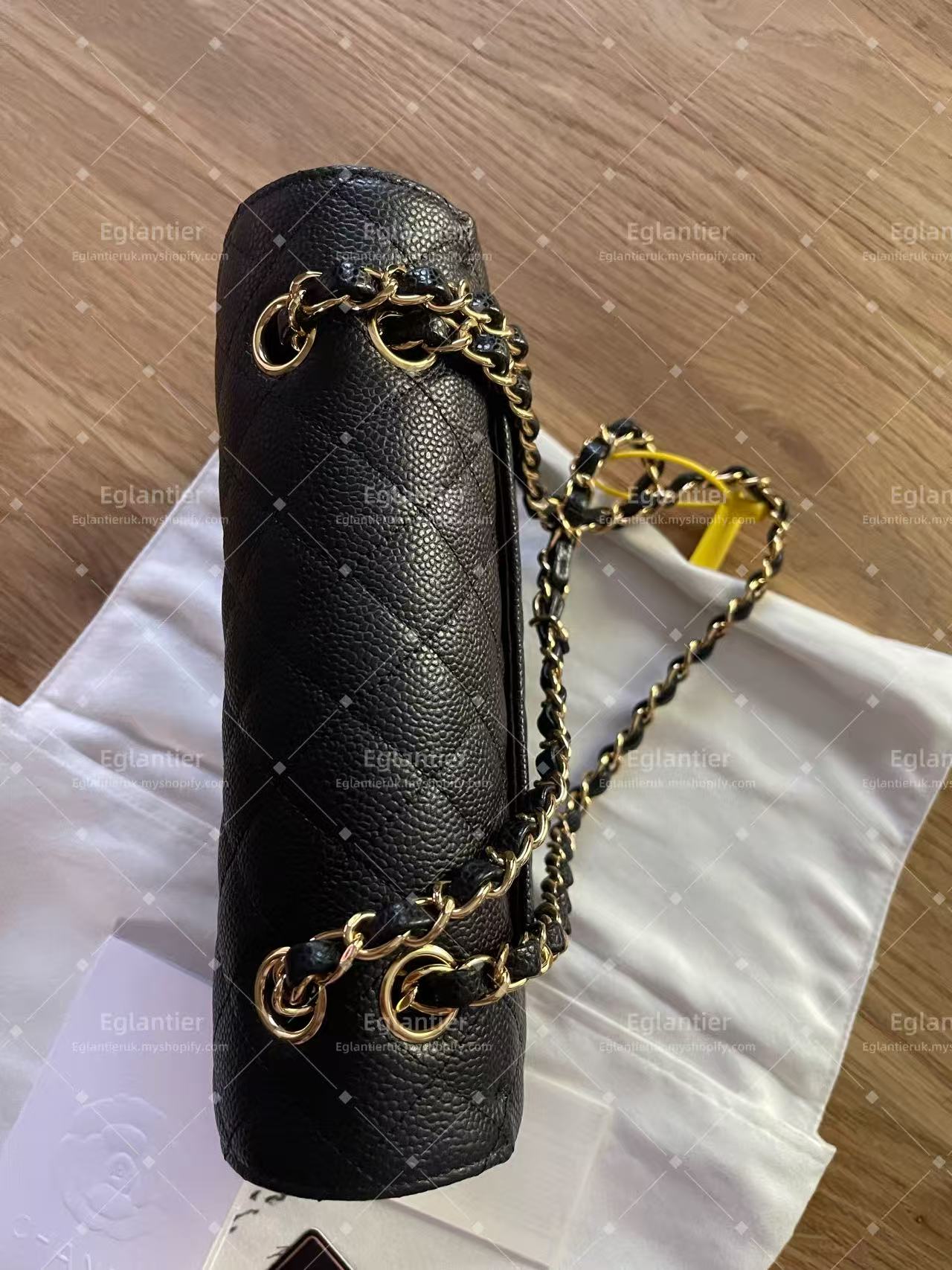 Chanel Timeless Classic Double flap small caviar black gold hardware