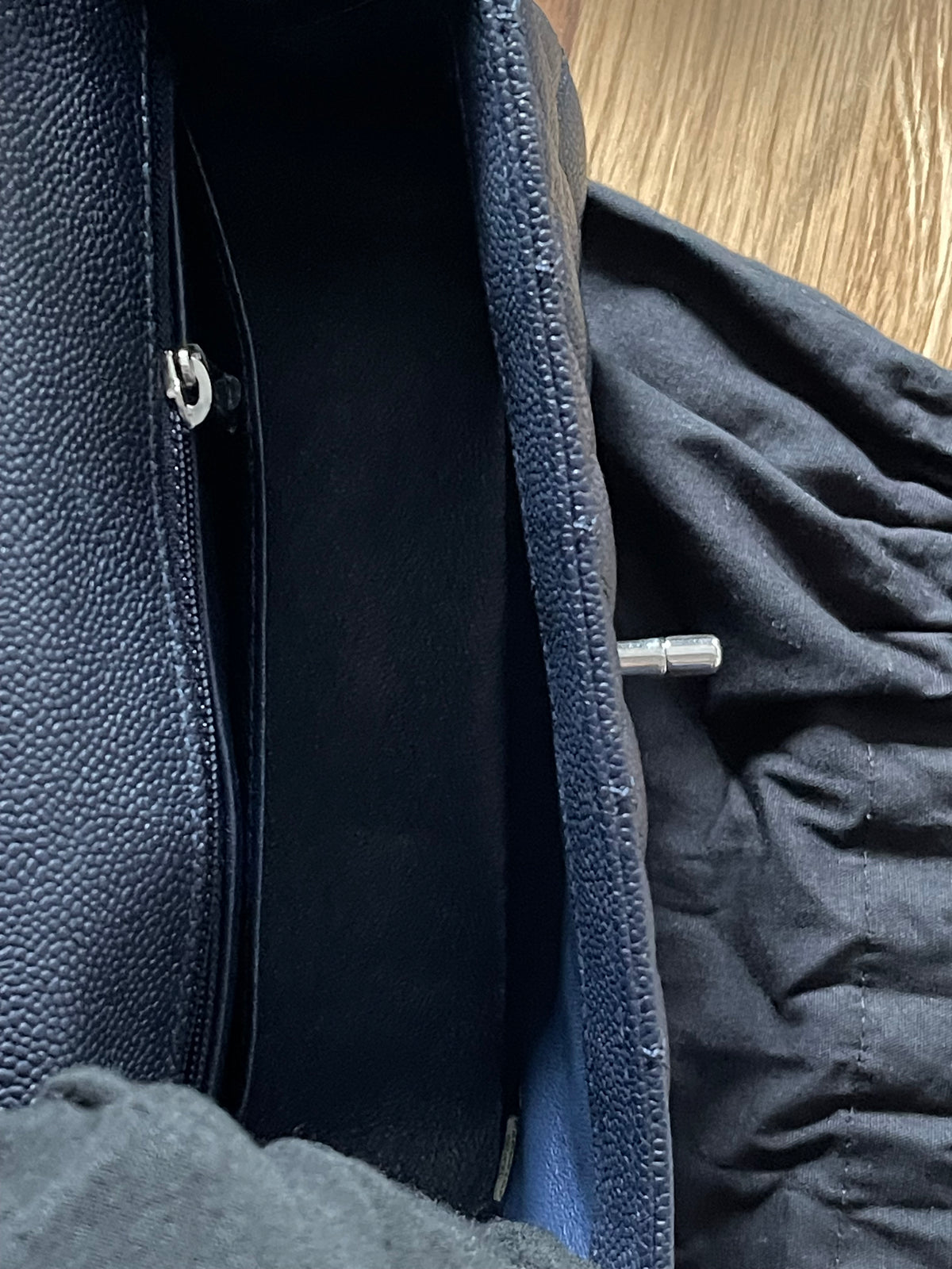 Chanel Timeless Classic Double Flap | mini | Blue Caviar | Silver Hardware | Pre-Owned |