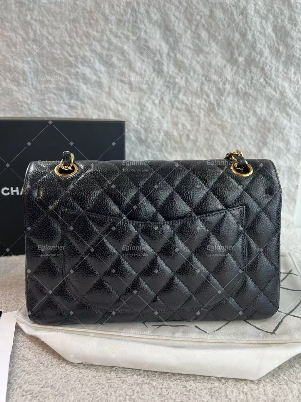 Chanel Classic Double Flap Bag | Small | Caviar Leather | Pre-Owned| ID Card receipt