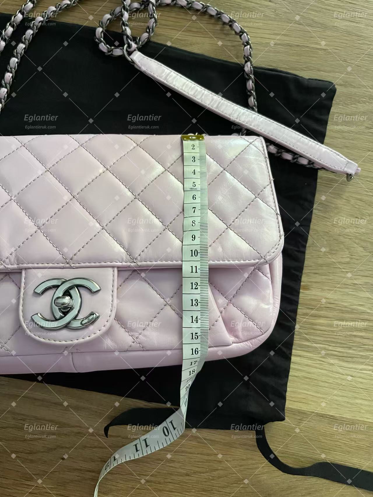 chanel flap bag  medium pink lambskin silver hardware
