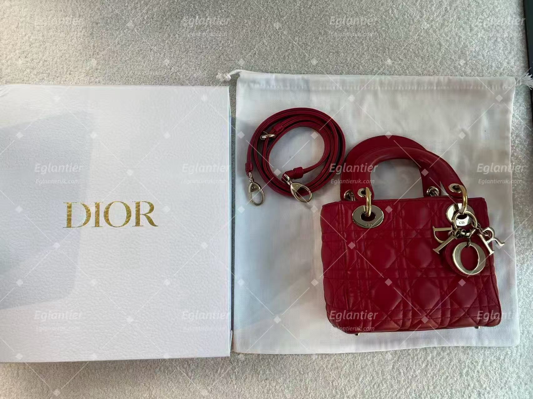 lady dior mini lambskin gold hardware