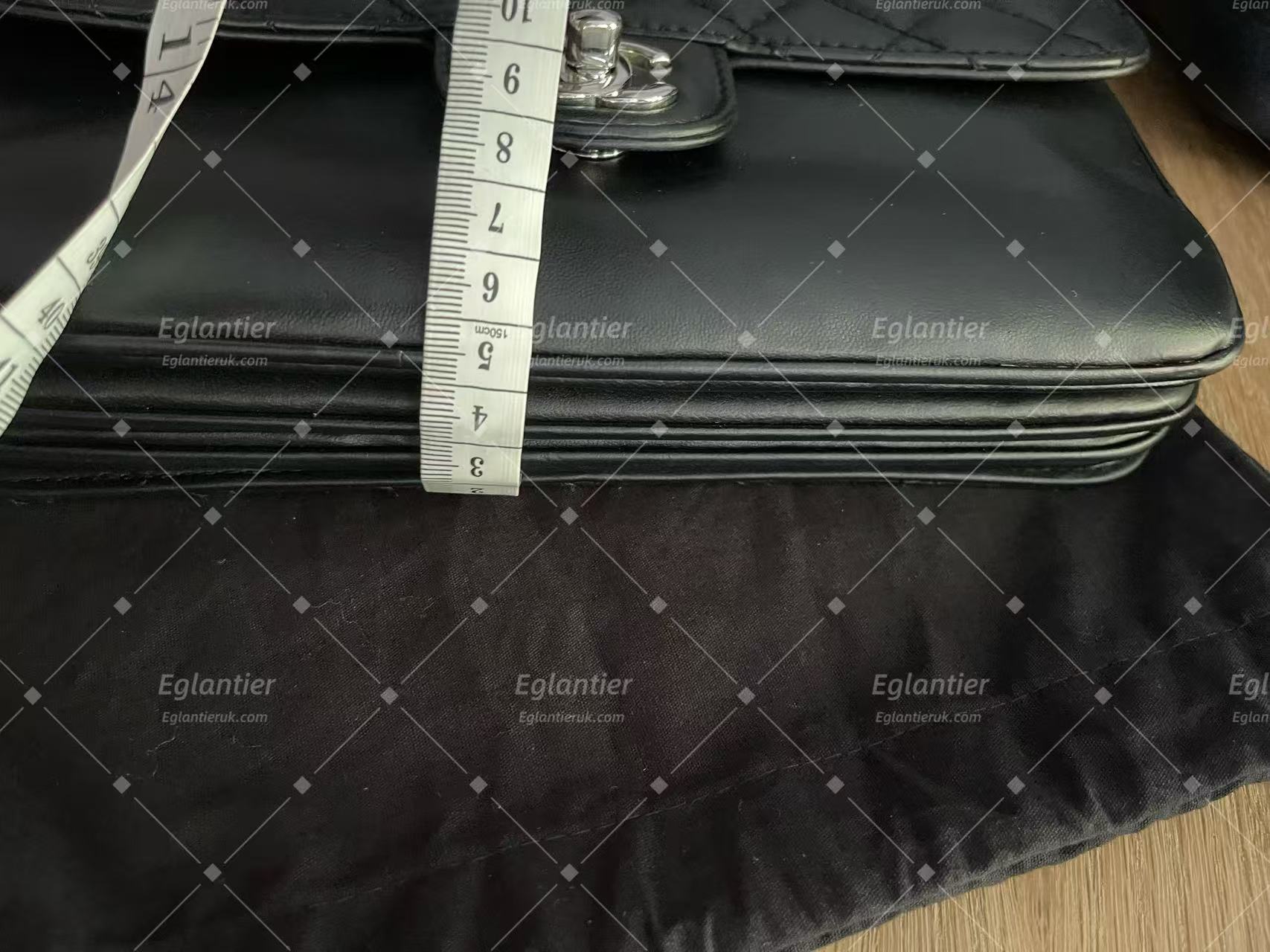 chanel black flap bag lambskin silver hardware
