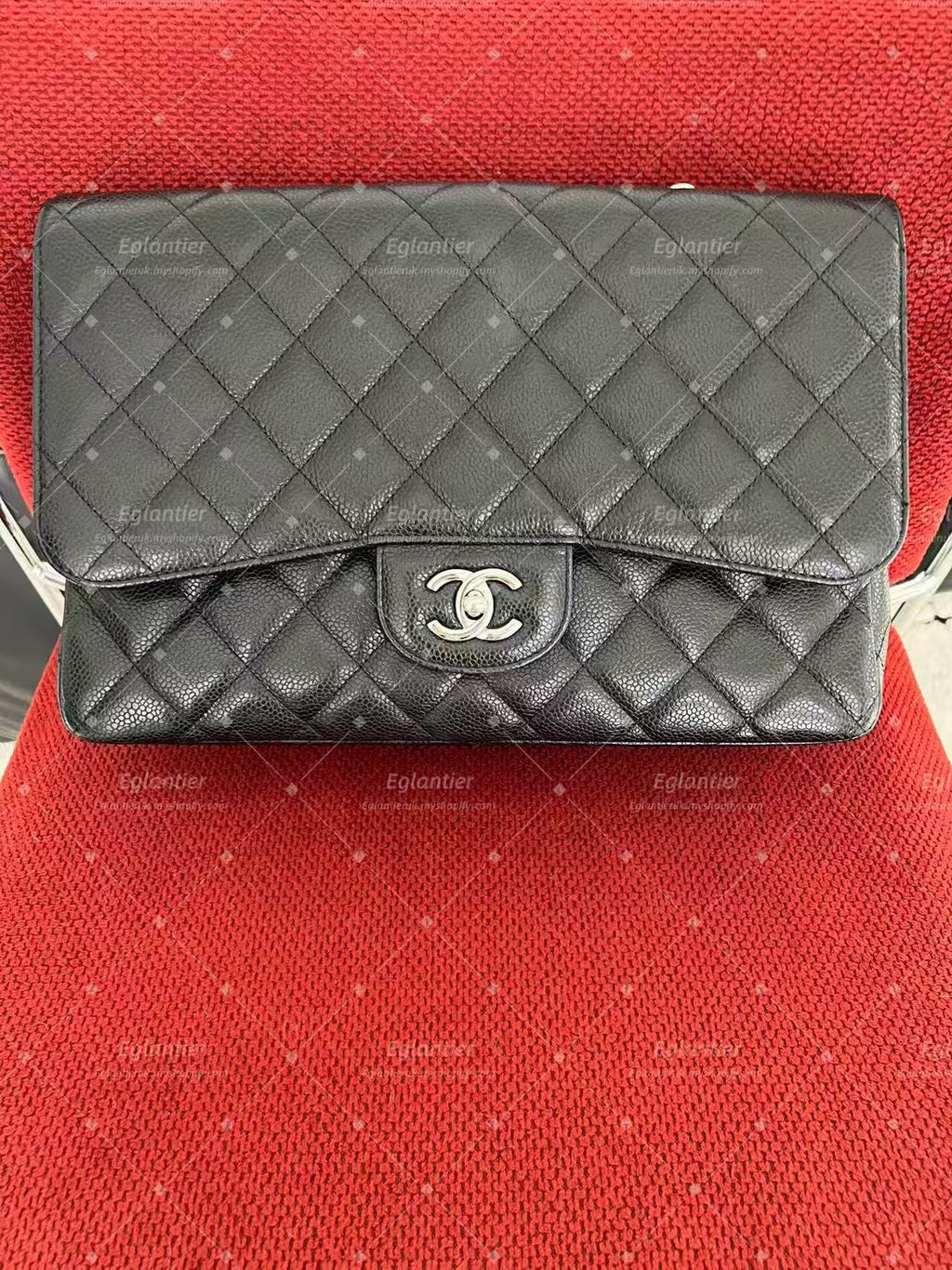 Chanel Timeless Classic single flap bag caviar black jumbo