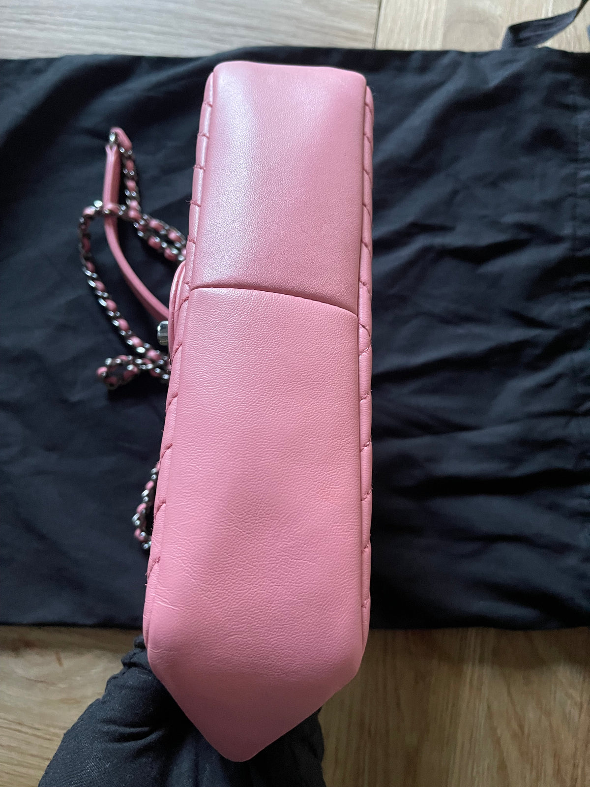 chanel flap bag pink medium lambskin
