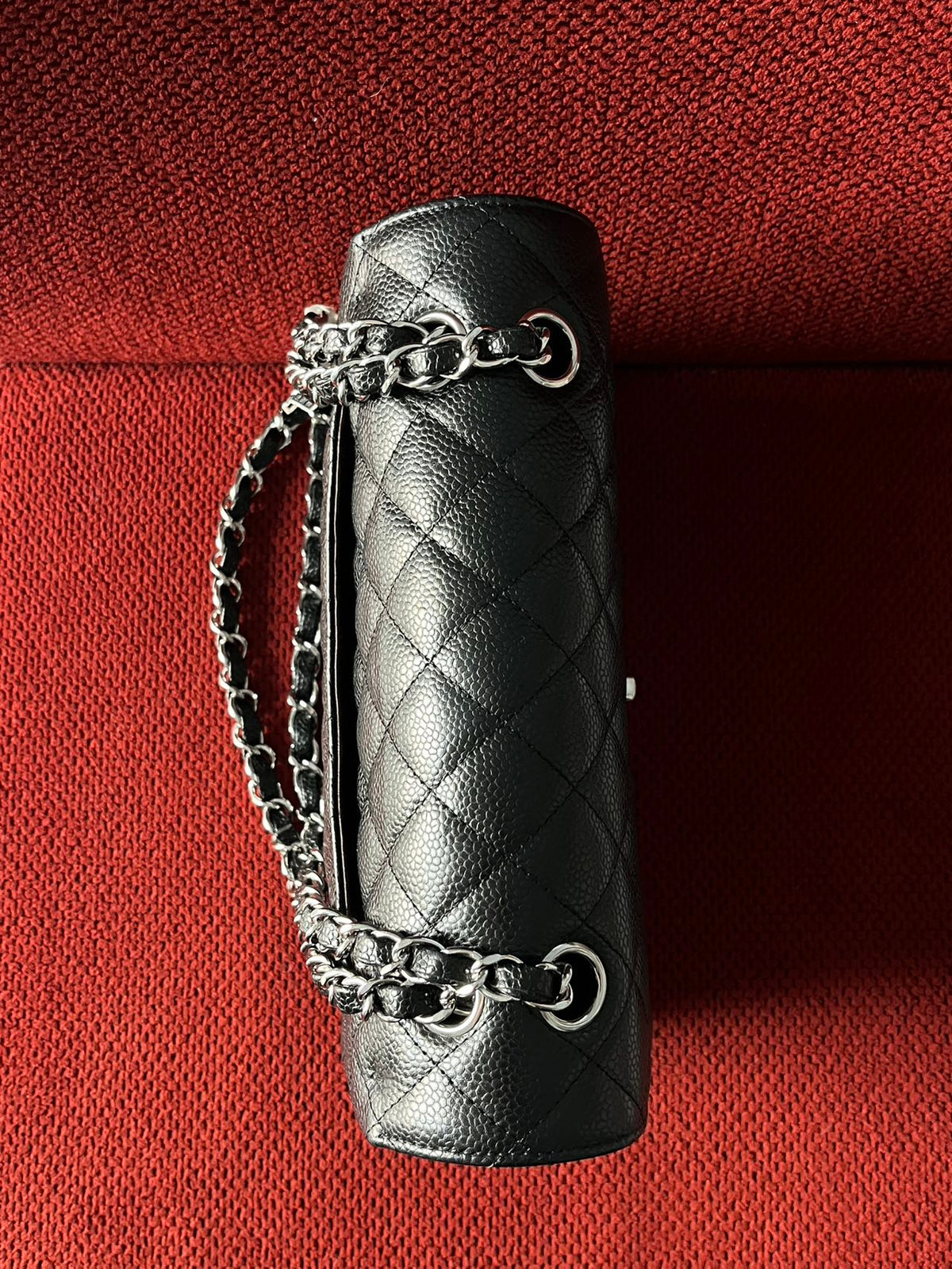 Chanel Timeless Classic Double Flap | small| Black Caviar | silver Hardware | Pre-Owned|microchip year 2023