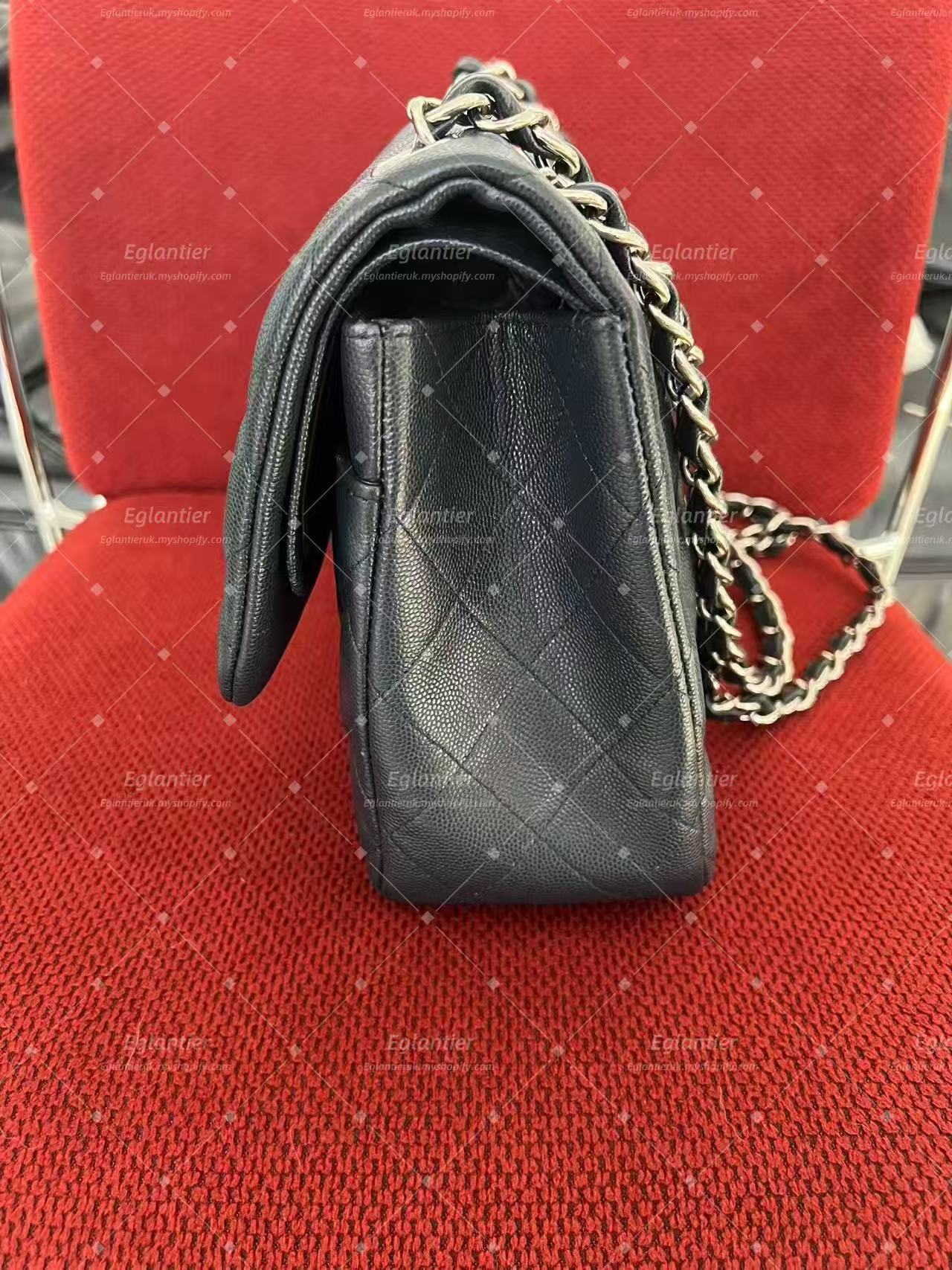 Chanel Timeless Classic double flap bag jumbo black caviar
